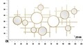 Oglinda decorativa Gloxy, Mauro Ferretti, Ø 117 cm, fier, auriu