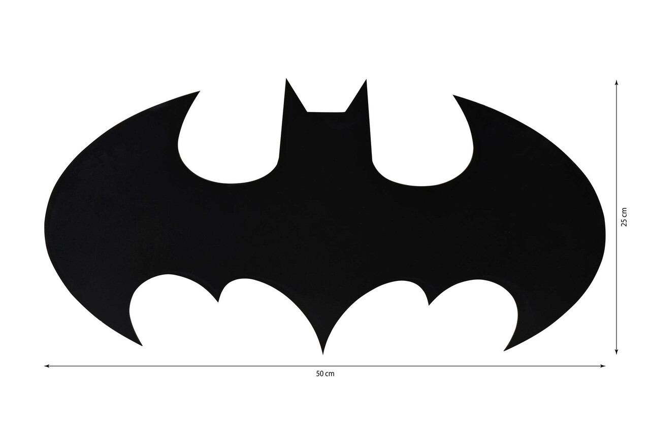 Decoratiune Luminoasa LED, Batman, MDF, 60 LED-uri, Rosu