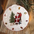 Tálalótál, Villeroy & Boch, Toy's Fantasy Santa Relief, 24 cm, prémium porcelán, kézzel festett