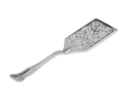 Spatula Embossed Design, Hermann Bauer, 29x6,5 cm, ezüst