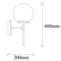 Mudoni MR - 953 Fali lámpa, Opviq, 20 x 15 x 40 cm, 1 x E27, 100W, aranyszín