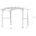 Gazebo Kerti pavilon, Shadow, L.360 l.269 H.225 cm, acél, barna/bézs