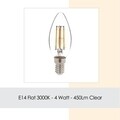 Sage LED Izzó, E14 Düz Gün Işığı, E14, 4 W, 3000K, 450 Lm,  üveg