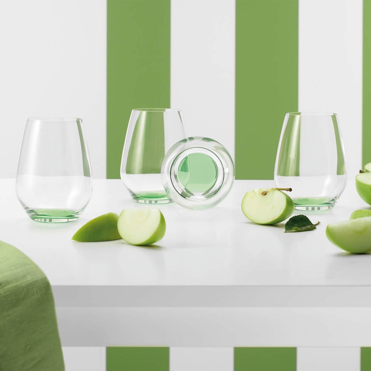4 db-os pohár készlet, Villeroy & Boch, Colorful Life Green Apple, 420 ml, kristályüveg, zöld