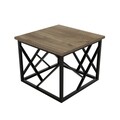 Woda Walnut Dohányzóasztal, Puqa Design, 53,5x53,5x41,8 cm, mogyoró<br />fém