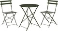 Set mobilier de gradina Bistro, 3 piese, metal, verde