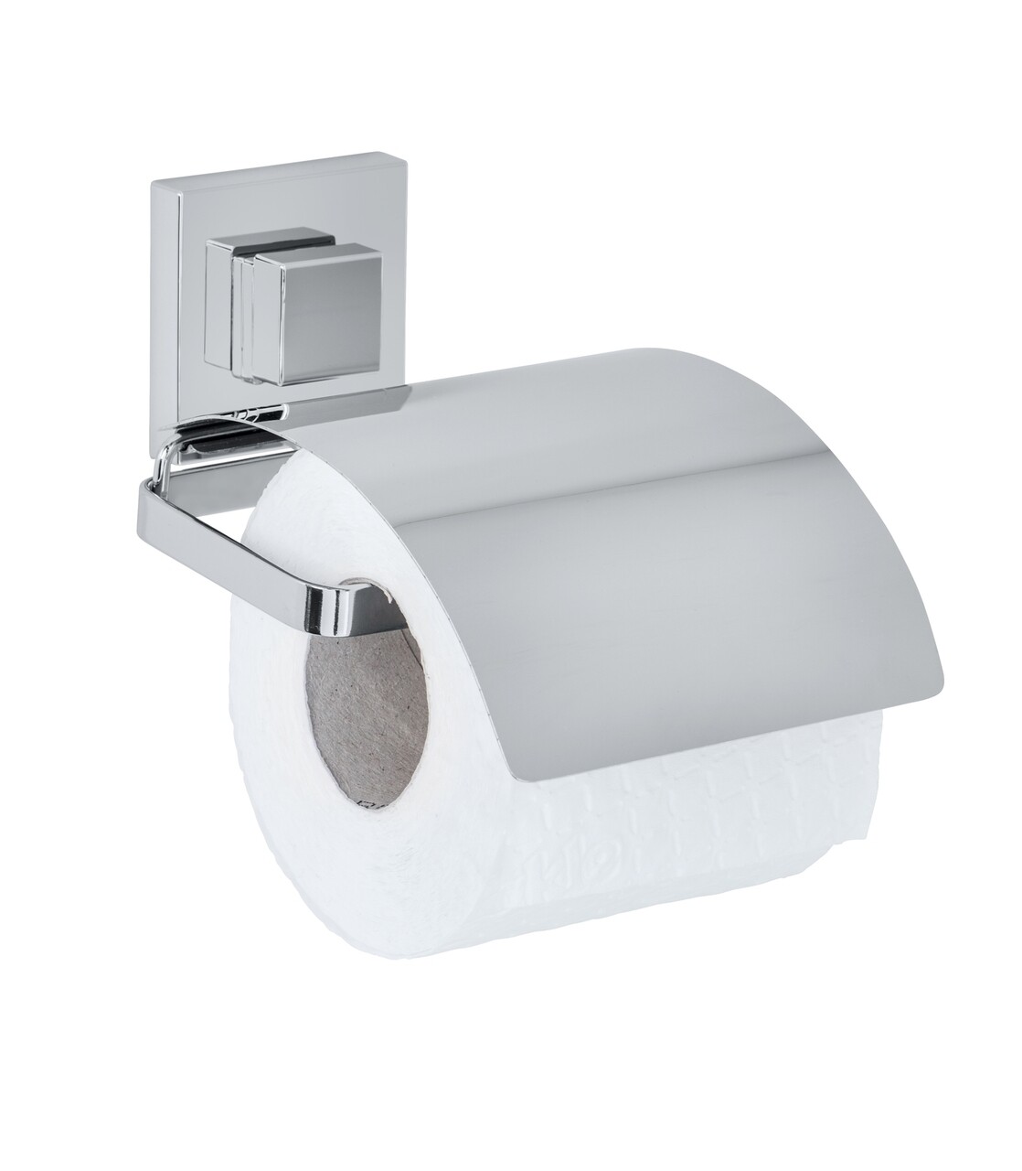 WC-papír Tartó, Wenko, Quadro Vacuum-Loc®, 13 X 11,5 X 14 Cm, Rozsdamentes Acél / Műanyag
