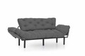 Kanapéágy  Nitta Triple, Futon, 3 ülőhely, 225x70 cm, fém, szürke