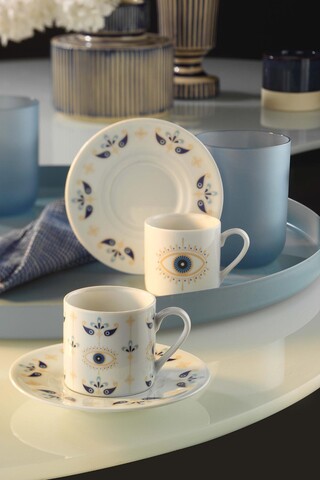 Kutahya Porselen Kávés szett, RU04KT42011492, 4 darabos, porcelán