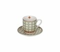 Le Cementine Tile Coffee 2 db Csésze kistányérral, Brandani, 100 ml, porcelán