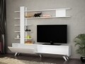 Comoda TV cu raft, Wooden Art, Aleyna White, 180x161.5x31.6 cm