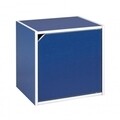 Raft modular cu usa, Composite Cube, Bizzotto, 35x29.5x35 cm, MDF laminat, albastru