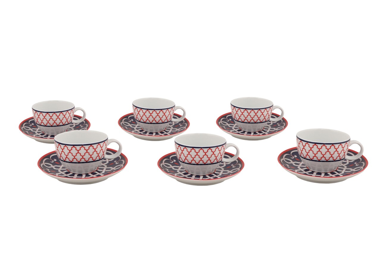 Kutahya Porselen Kávés Készlet, ZG12KT42011004, 12 Darabos, Porcelán