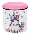 Taburet pliabil Unicorn, Heinner Home, Ø38x38 cm, PVC, multicolor