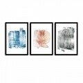 Set 3 tablouri decorative, Alpha Wall, Cryogenic, 36x51 cm