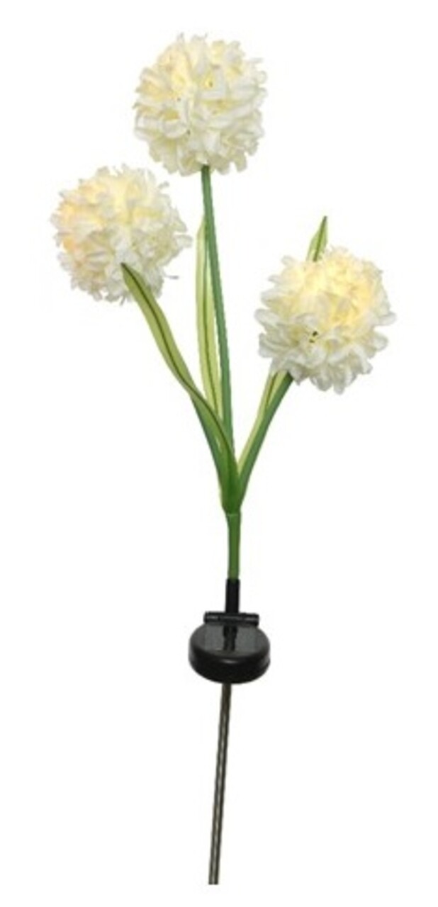 Flower Kerti Lámpa, Lumineo, 10x70 cm, 3 led, fehér