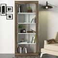 Biblioteca Rentes, Talon, 75 x 31.3 x 180 cm, alb/walnut