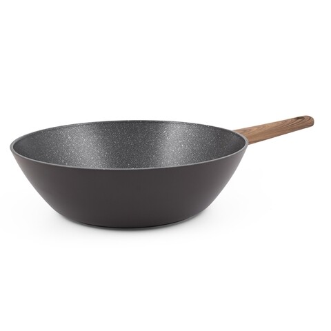 Luigi Ferrero wok serpenyő, Brugge FR-2809WH, Ø 28 cm, kovácsolt alumínium / márvány bevonat