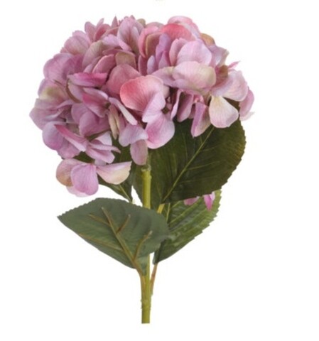 Művirág Hydrangea, H65 cm, polivinil, rózsaszín