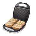 Sandwich maker 90.62, Beper, 4 sandwich-uri, 1300 W, placi cu invelis antiaderent si maner termoizolant