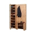 Dulap cu pantofar, cuier si oglinda Sihirli Atlantic, Vella, 125x36x196 cm, pine