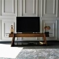 Comoda TV Neostill TV201, 158 x 40 x 45 cm, walnut/negru