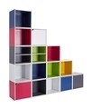 Raft modular, Composite Cube Shelf, Bizzotto, 35x29.5x35 cm, PAL laminat/MDF, rosu