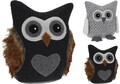 Opritor pentru usa Owl, 23x15x23 cm, poliester, gri inchis