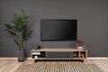 Comoda TV Safir, Puqa Design, 160x35x40 cm, maro/antracit