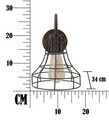 Aplica de perete, Industry A, Mauro Ferretti, 34 x 27 cm, 1 x E27, 20W, fier