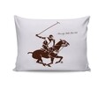 Beverly Hills Polo Club 2 db Párnahuzat,  50x70, 100%  pamut, BHPC 004 - Brown, fehér/barna