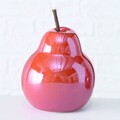 Pear V2 Dekoráció, Boltze, 15 cm, porcelán, piros