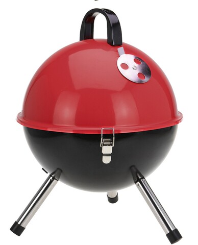 BBq Ball Grillsütő, Ø31 cm, fém, piros/fekete