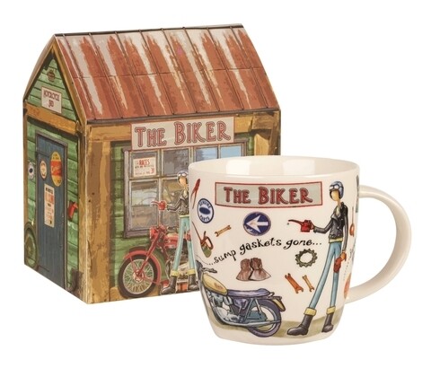 Cana in cutie cadou, The Biker, Churchill, portelan Fine China, 400 ml