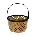 Bamboo Gyümölcskosár, Versa, 28.5 x 28.5 x 35 cm, fenyőfa, fekete