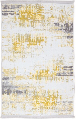 Covor Eko rezistent, NK 01 - Yellow, Grey, 100% poliester,  75 x 300 cm