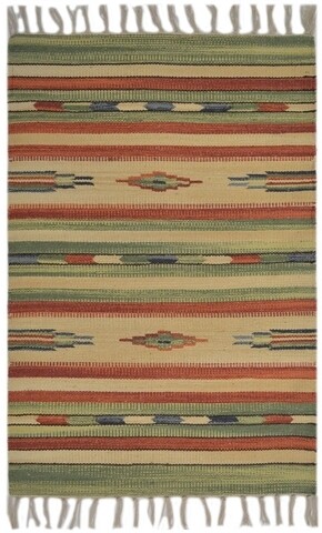 Covor Kilim, Country 161, Baketo, 100% bumbac, lucrat manual, 60x90 cm