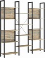 Ladder Könyvespolc, Vasagle, 158 x 24 x 166 cm, PAL/acél, rusztik barna