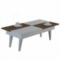 Masuta pentru living, Wooden Art, Castrum White Walnut, 90x44x30 cm