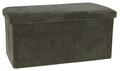 Ottoman Pad tárolóhellyel, Excellent Houseware, 76x40x38 cm, max 160 kg, velúr, sötétszöld