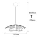 Csillár Tel - 6501, Opviq, 50 x 111 cm, 1 x E27, 100 W, réz