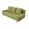 Canapea extensibila Roma Lux Green 205x90x86 cm, cu lada de depozitare