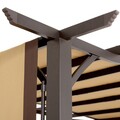 Gazebo Kerti pavilon, Shadow, L.360 l.269 H.225 cm, acél, barna/bézs