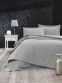 Cuvertura de pat dubla, EnLora Home, Monart Grey, 65% bumbac, 35% poliester, 90 gr/m², 220x240 cm, gri