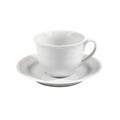 6 db csésze + 6 tányér készlet, Kutahya Porselen, LL12KT00, 50 ml, porcelán, fehér