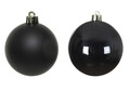 Doboz 12 vegyes Gömb Black Mix, Decoris, Ø6 cm, műanyag, fekete