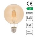 Sage LED Izzó, G95 Gün Işığı Amber, 7 W, 3000K, 720 Lm, üveg