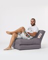 Siesta Kihúzható fotel, Ferndale Bean Bag, 55 - 180 cm, vízhatlan poliészter, hamuszürke