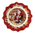 Villeroy & Boch Tortatál talppal, Toy's Fantasy Santa Wish List, 24 cm, prémium porcelán, kézzel festett