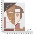 Tablou decorativ Face, Mauro Ferretti, 60x80 cm, canvas pictat manual, multicolor